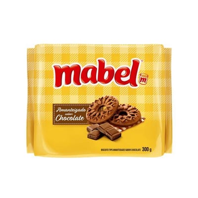 Biscoito Amanteigado Mabel 300 g Chocolate