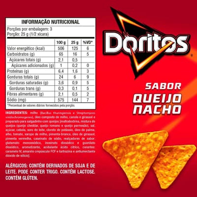 Salgadinho Doritos 75 g Queijo Nacho