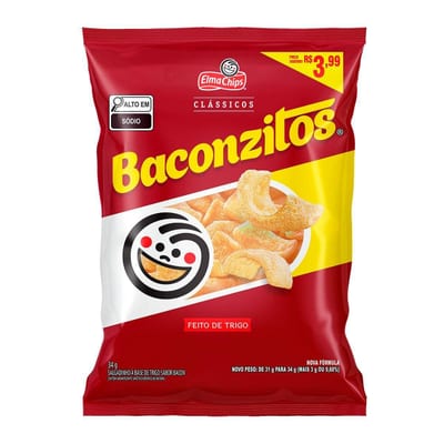 Salgadinhos Baconzitos 34 g