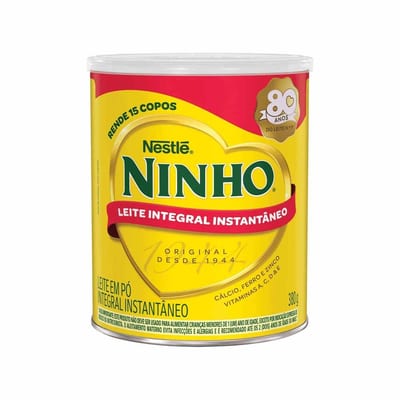 Leite em Pó Ninho 380 g Integral Instantâneo