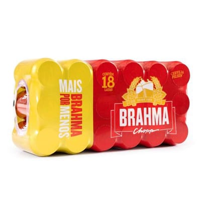 Cerveja Brahma 350 ml Pack c/ 18 un