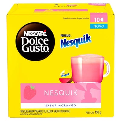 Capsula Nescafe Dolce Gusto 150 g Nesquik Morango