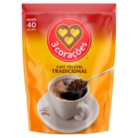 Café Soluvel 3 Coracoes 40 g Extra Forte Ref