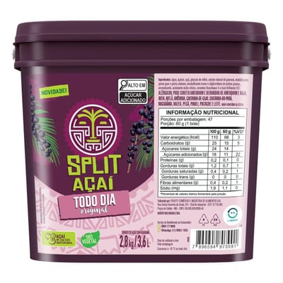 Açaí Split Todo Dia 1,5 L Original