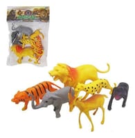 Kit Animal Selvagem Plástico 12 Pcs