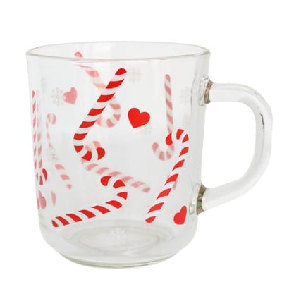 Canecade Vidro Natal 250 ml Colher