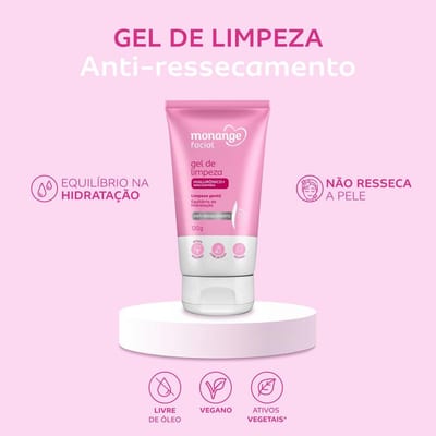 Gel Limpeza Facial Monange 120 g