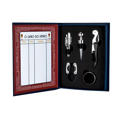 Kit para Vinho Frtll Livro Vinho