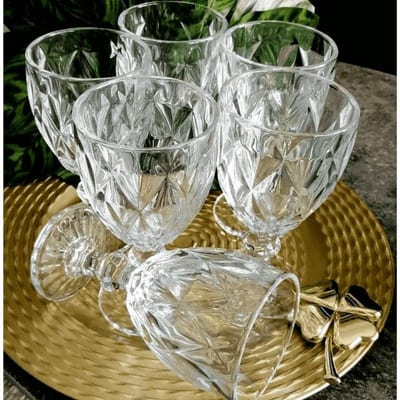 Taca Cristal Bela Flor 310 ml Água