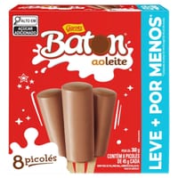 Sorvete Garoto 360 g Baton c/ 8 un