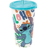 Copo Refrigerante Plasutil 500 ml com Canudo Stitch