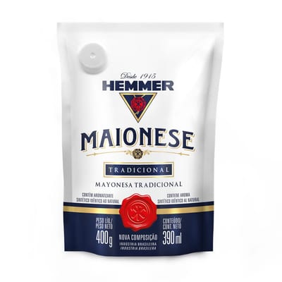 Maionese Hemmer 400 g Trad. Sachet