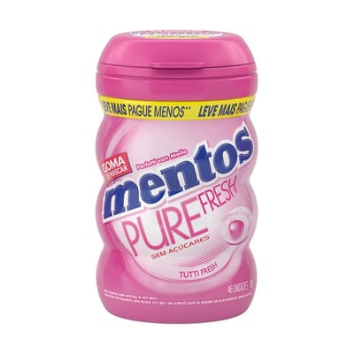 Goma de Mascar Mentos Garrafa 92 g Tutti Fresh