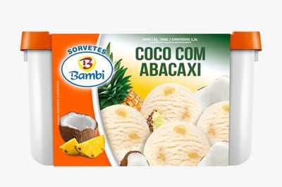 Sorvete Bambi 1,5 L Coco C Abacaxi
